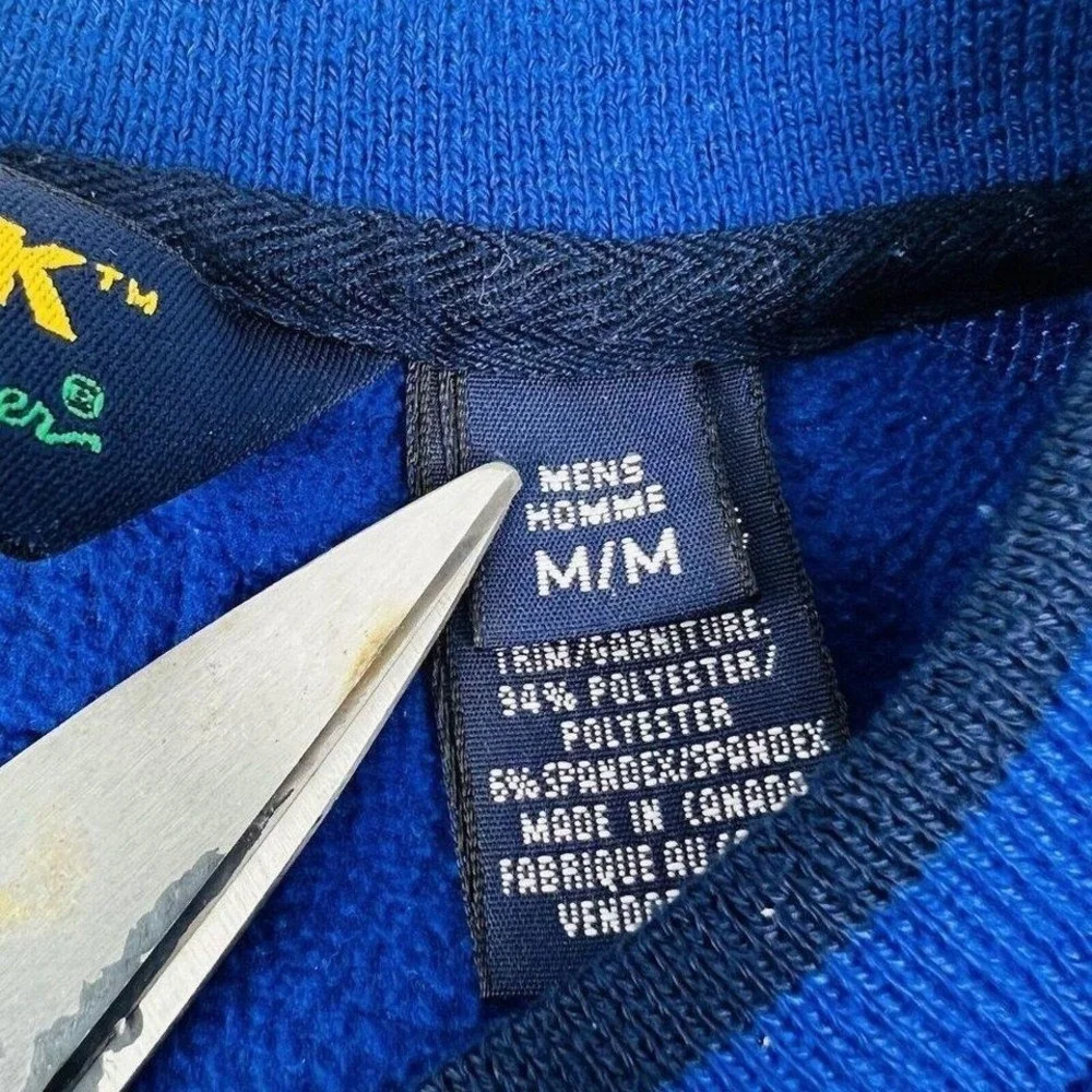 Eddie Bauer Ebtek Golf Blue V Neck Polyester Pullover Sweater Mens Size Medium M